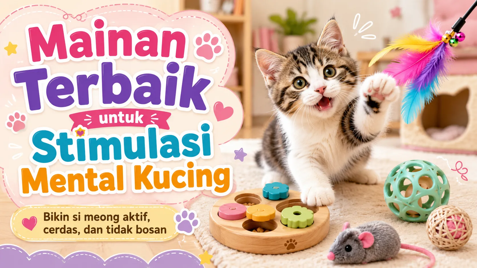 Mainan Terbaik untuk Stimulasi Mental Kucing